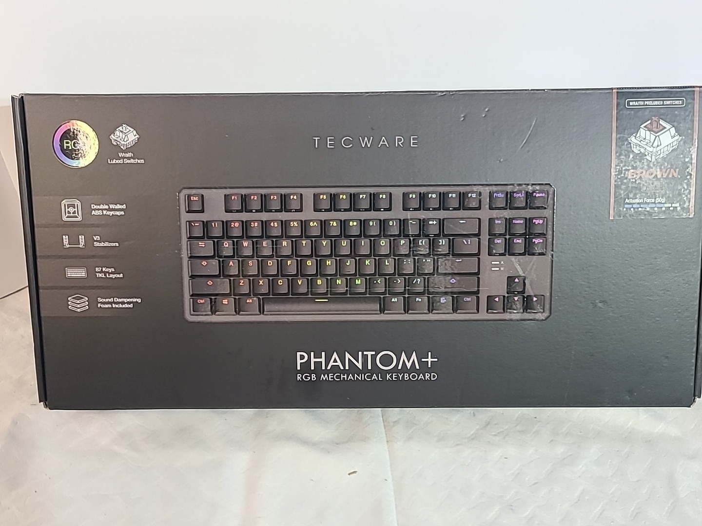 TECWARE Phantom+ Elite 87 Key RBG Mechanical Gaming Keyboard LED Backlit