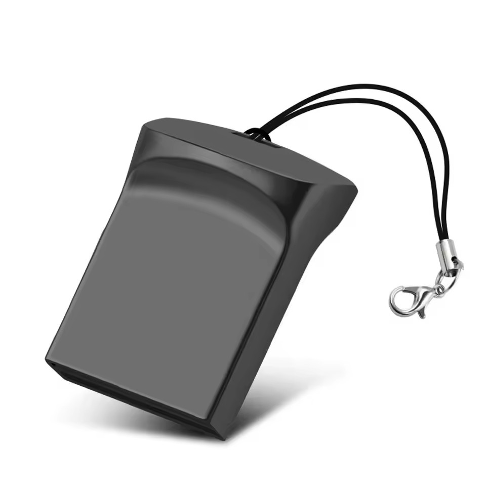 Mini Metal USB Flash Drive 4/8/16/32/64 GB Ultra Fit Memory Stick with Keychain