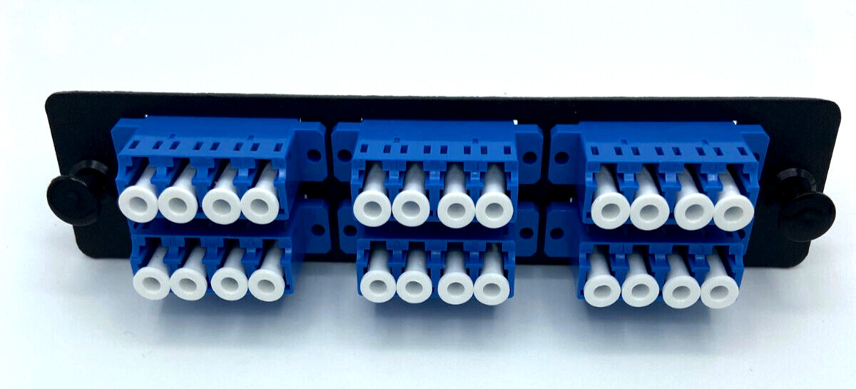 LGX LC 24 ports Fiber Optic Adapter Panel, SM UPC OS2 6 LC Quad Connectors