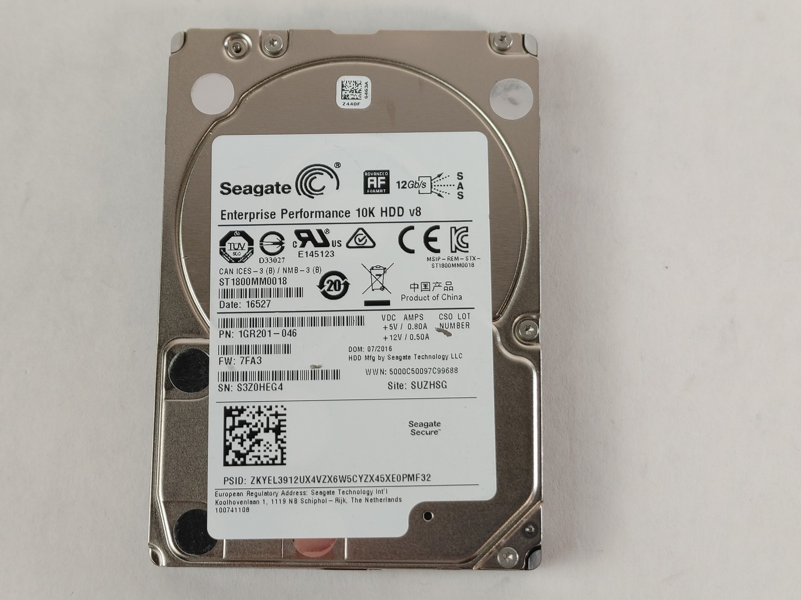 Seagate ST1800MM0018 1.8 TB SAS 3 2.5 in Enterprise Drive