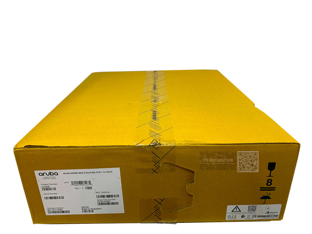 JL323A I Brand New HPE Aruba 2930M 40G 8 HPE Smart Rate PoE+ 1-Slot Switch