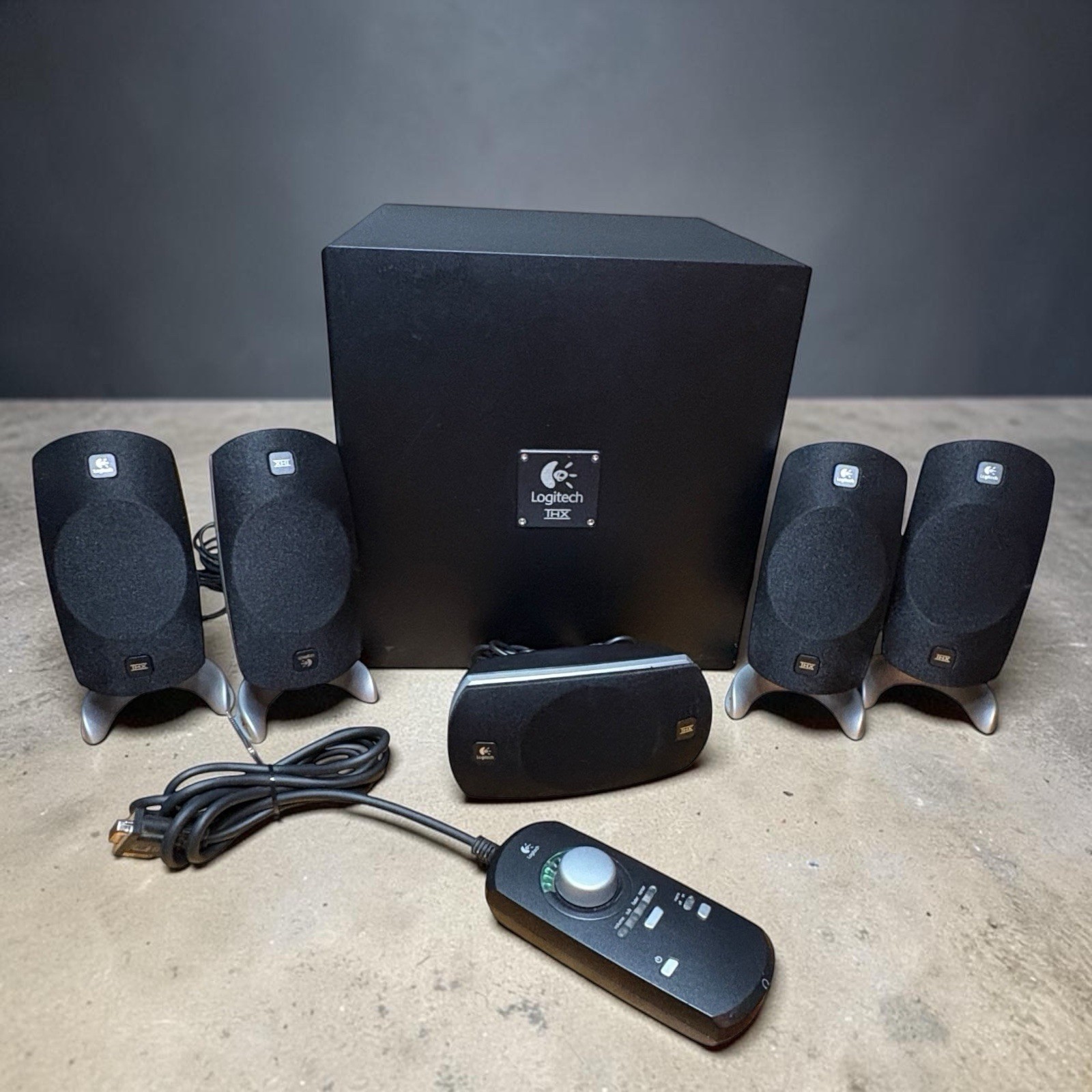Logitech Z-5300 THX 5.1 Surround Sound Speaker System Subwoofer Control Pod