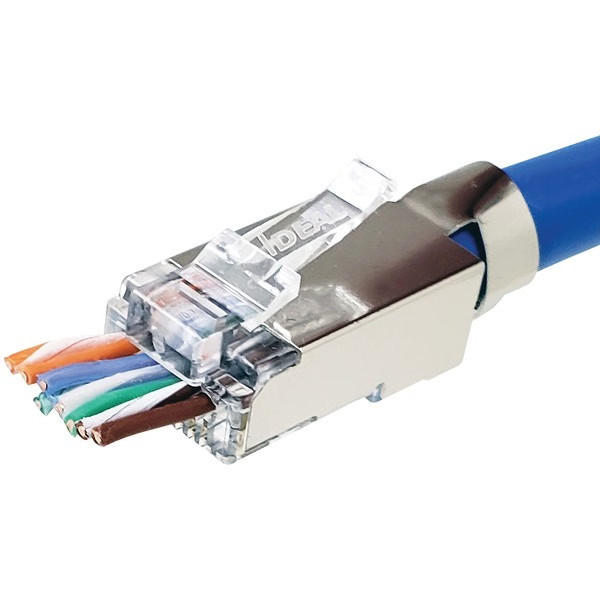 IDEAL 85-369 Shielded Feed-Thru CAT-6A/6/5-E Modular Plugs for Larger Diameter C