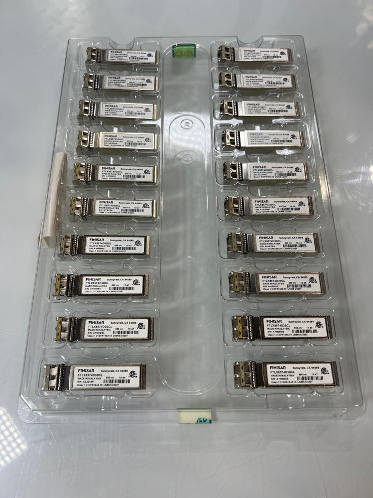 U80740 Lot of 12 FINISAR FTLX8574D3BCL 10GBASESR 400m SFP Transceiver G2U