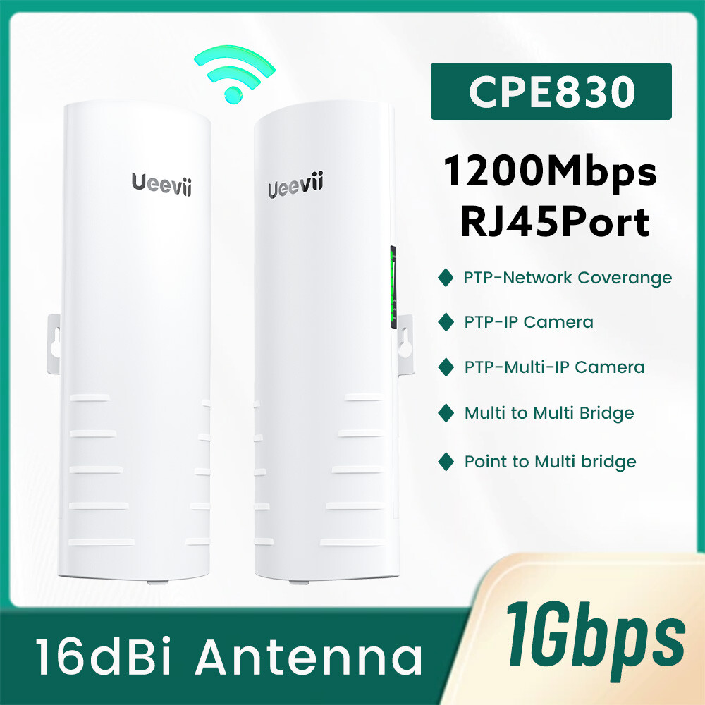 Ueevii Wireless Bridge Point to Point CPE830 5.8G WiFi CPE High-Gain Antenna