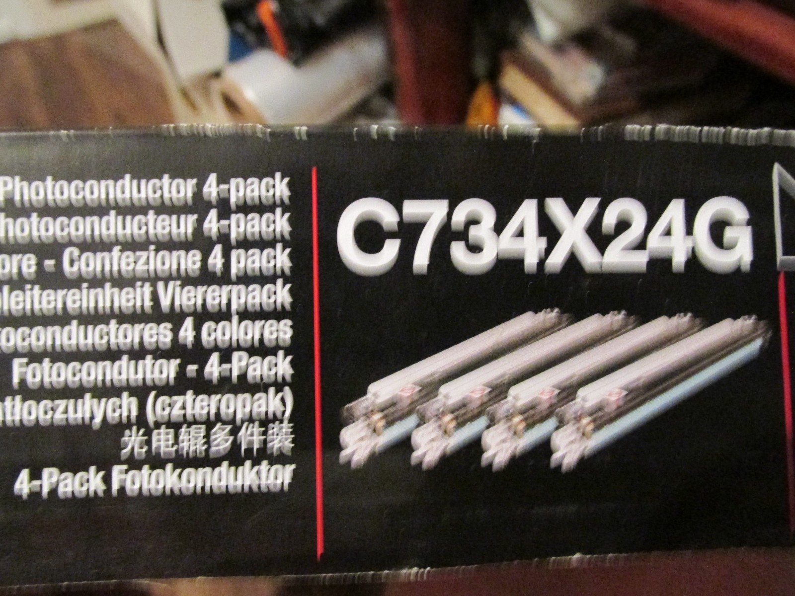 (2-Pack)-- Open Box Genuine OEM Lexmark Sealed Bags C734X24G BCYM Photoconductor
