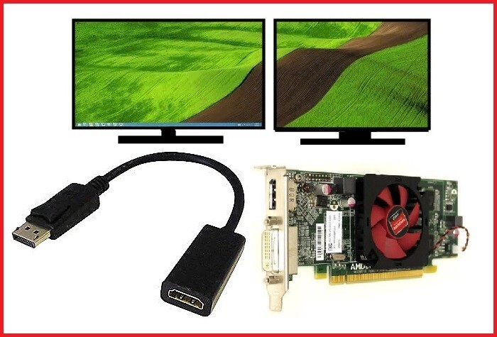 1GB Dell Optiplex 755 760 780 790 960 980 990 SFF Video Card DVI + HDMI Adapter
