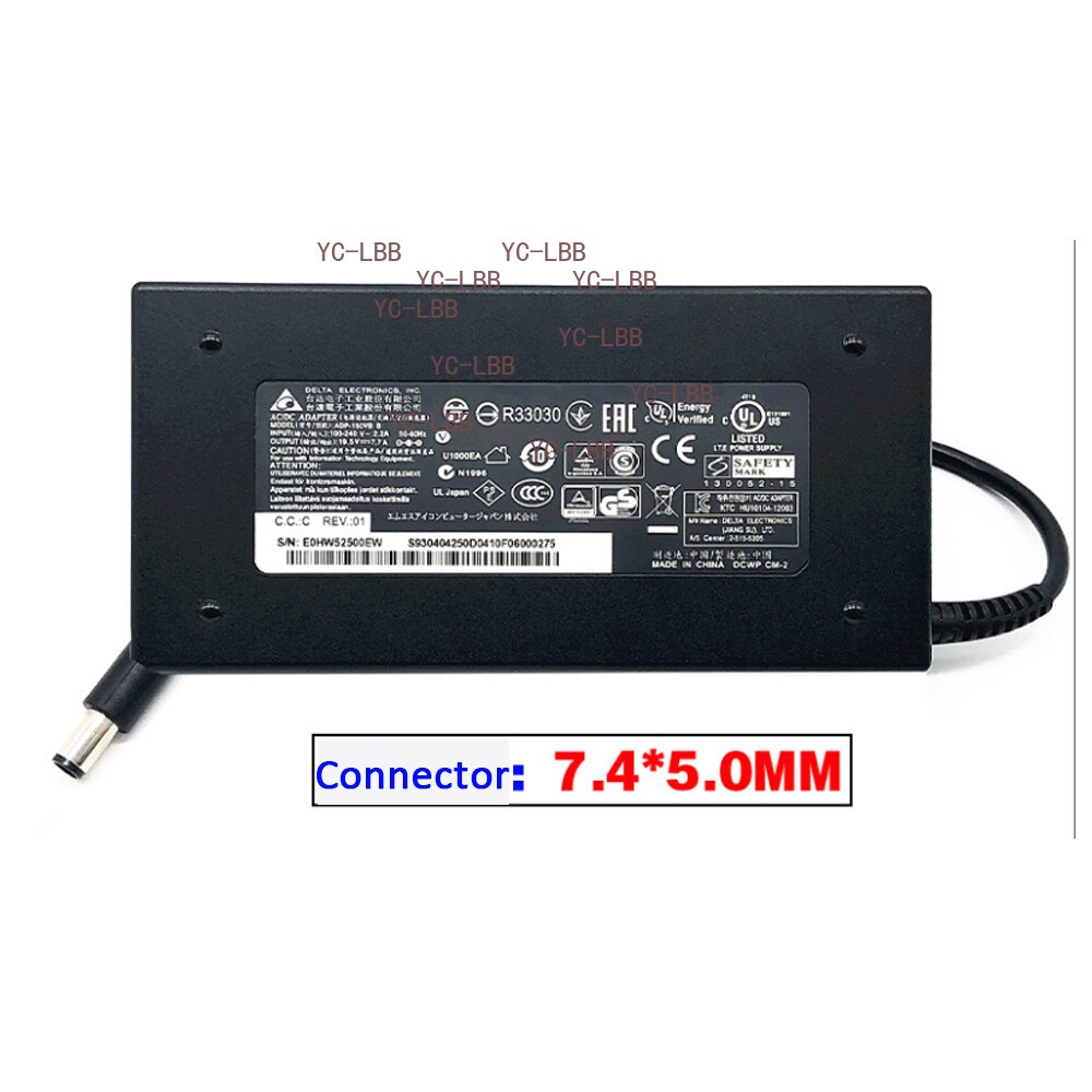 MSI Laptop 150W AC Charger OEM Genuine Delta 19.5V 7.7A 7.4mm ADP-150VB B
