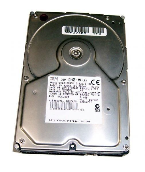 Ibm 8.4gb hdd, dhea-38451, p/n: 00k0394, mlc: e67648