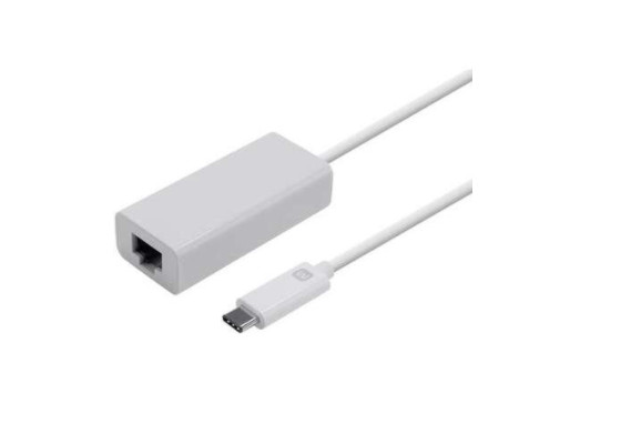 Monoprice USB-C to Gigabit Ethernet Adapter - White, Network Adapter, RJ45