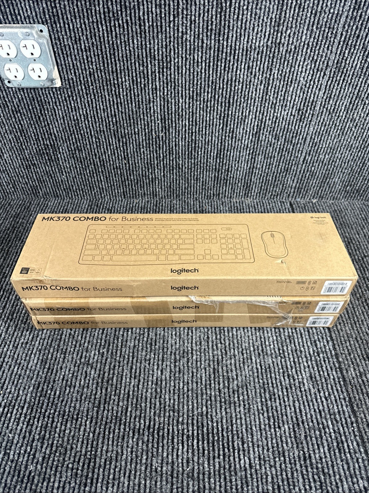 Lot of 3 Logitech MK370 Combo for Business Wireless Keyboard Mouse 920-011887