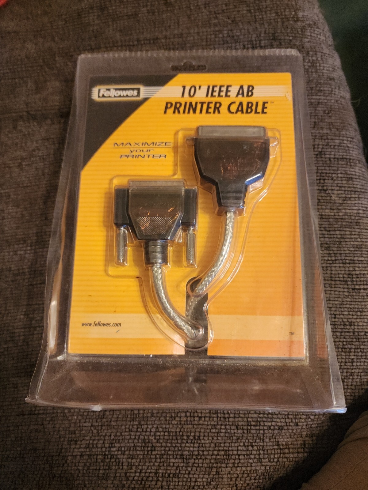 Sealed Fellowes 10FT IEEE Heavy duty PRINTER CABLE BRAND NEW