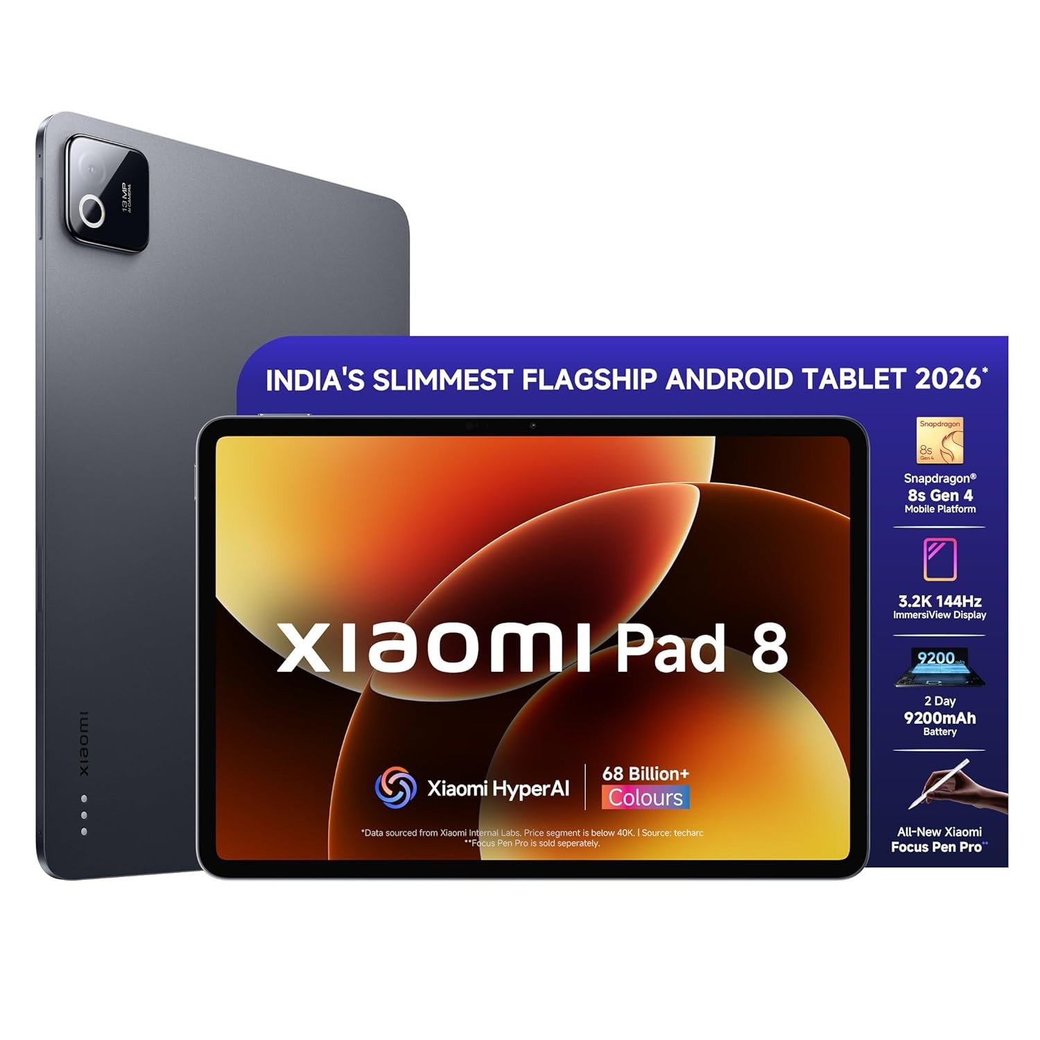XIAOMI Pad 8 (8GB 128GB Grey)Snapdragon 8s Gen 4 11.2" 3.2K ImmersiView Display.