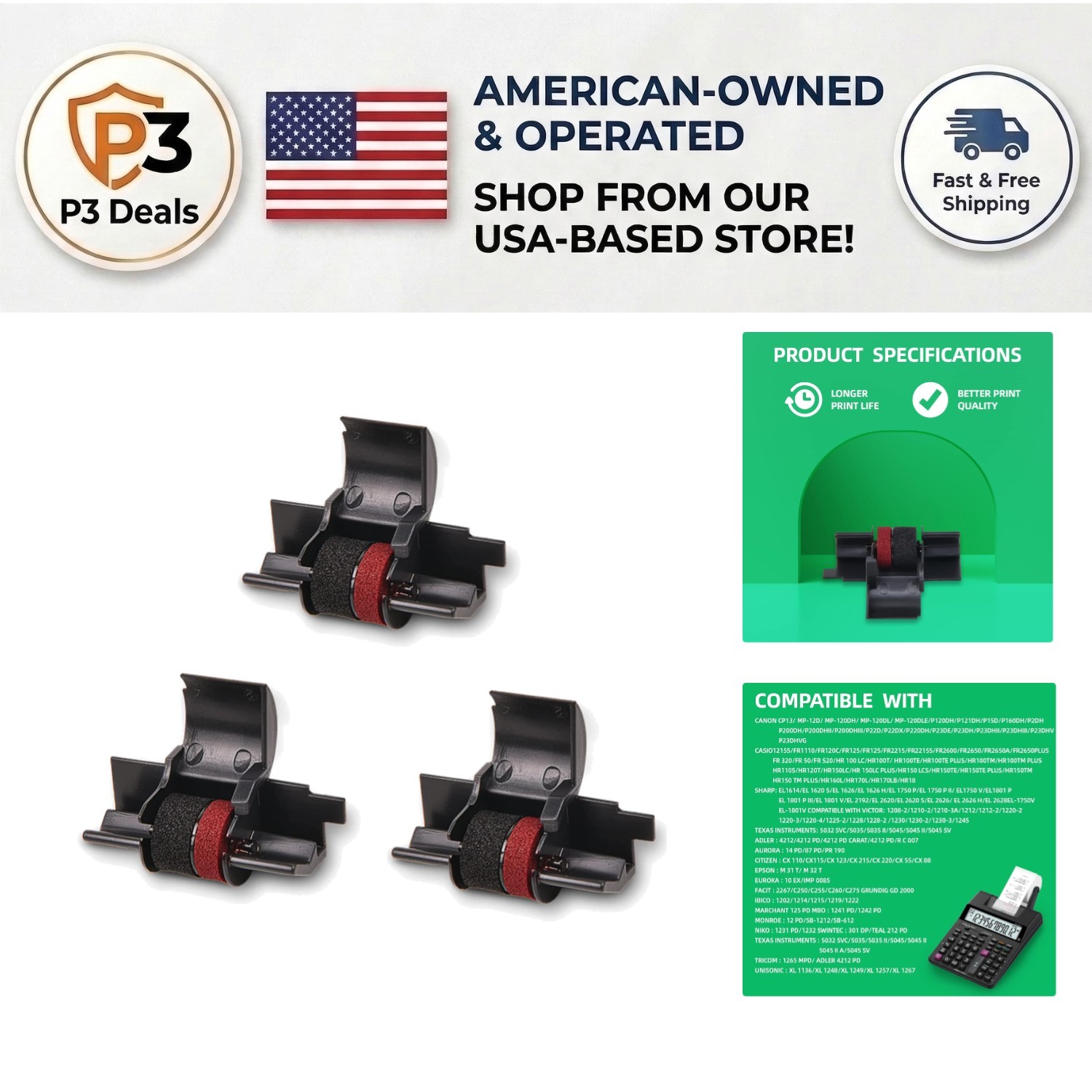 Individually Sealed 3-Pack IR-40T Ink Ribbons for Seamless Printing Experience