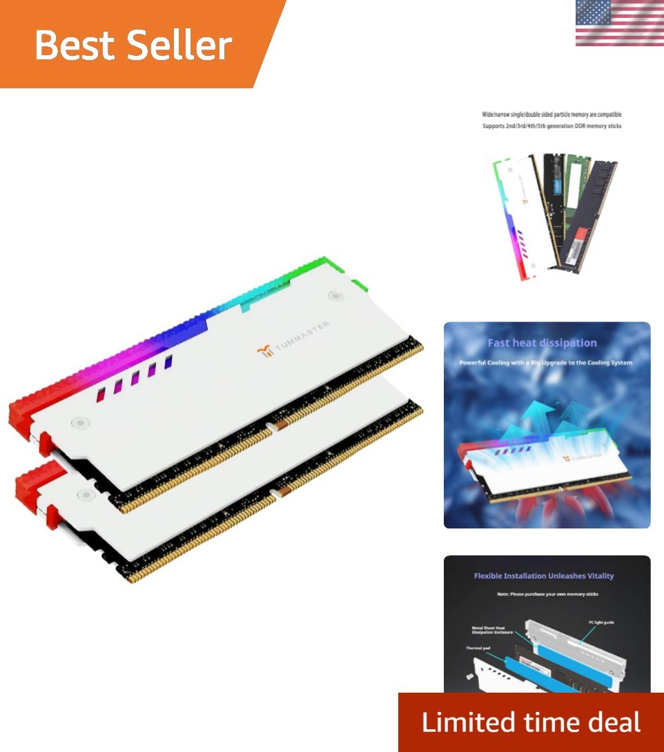 5V 3PIN RAM Heatsink Memory Cooler DDR for DIY PC Game MOD Compatible with AS...