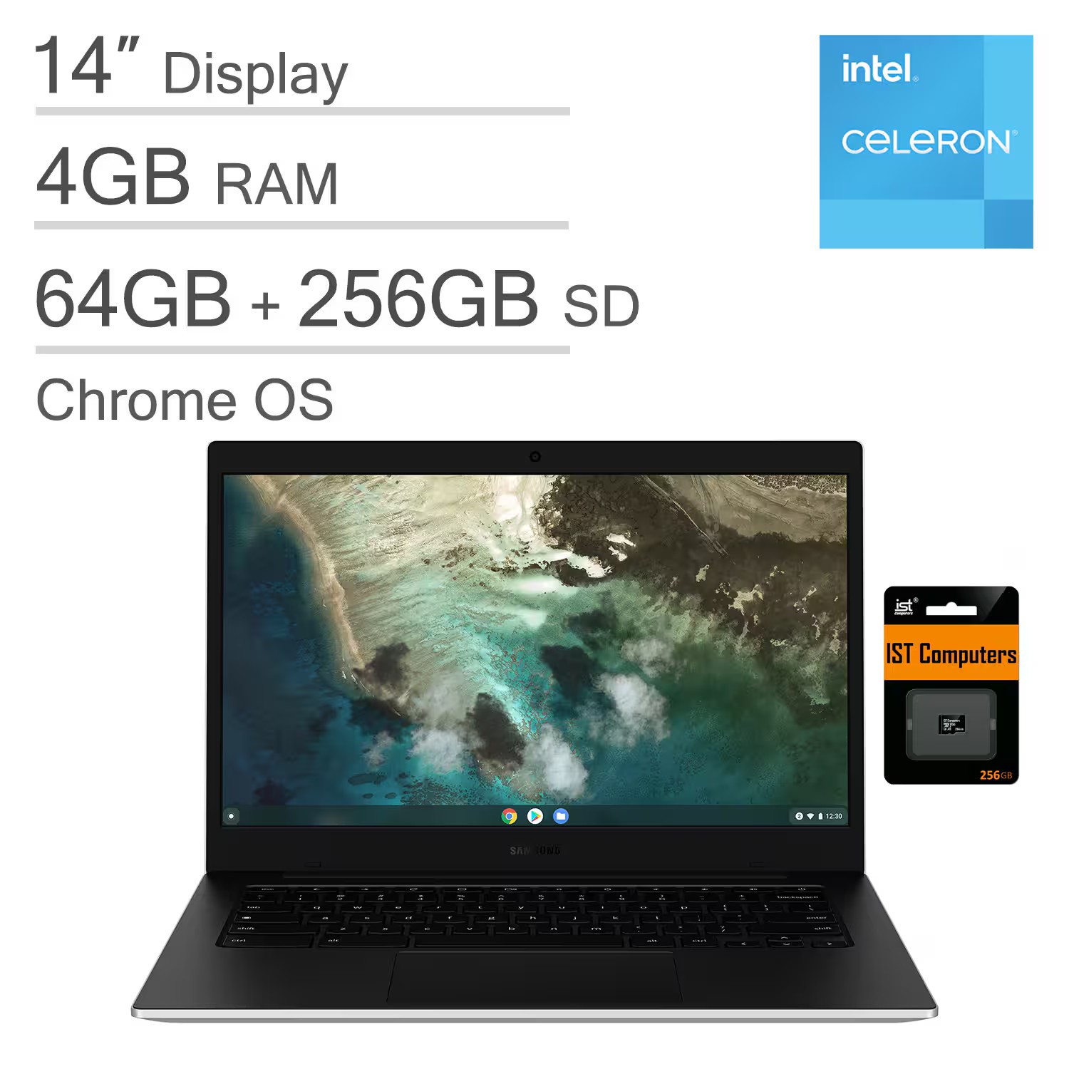 Samsung - Upgraded - Galaxy Chromebook Go 14 in HD LED - Intel Celeron N4500