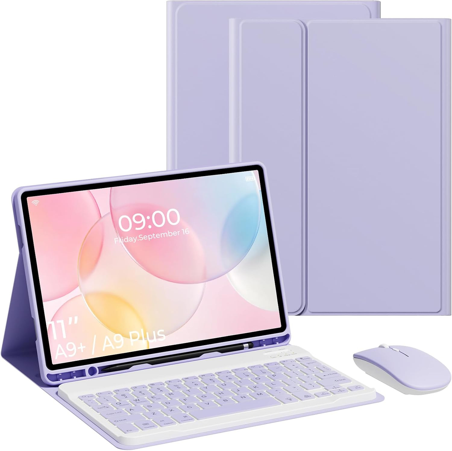 Keyboard Case for Samsung Galaxy Tab A9+ / A11+ plus 2023/2025 11",Purple