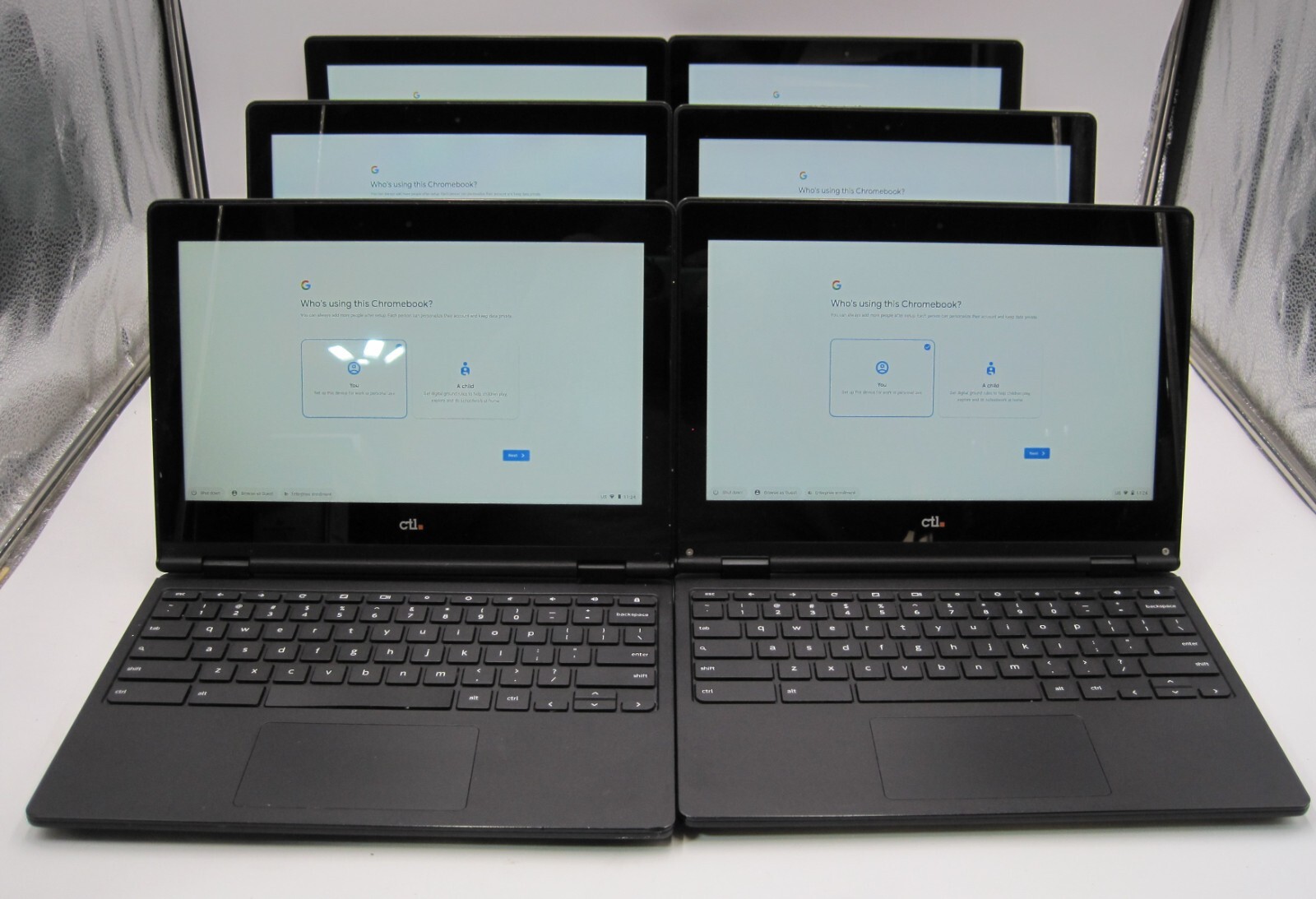Lot of 6 -  CTL J5 Chromebook 11.6" Touchscreen 4GB RAM 16GB eMMC NO CHARGER