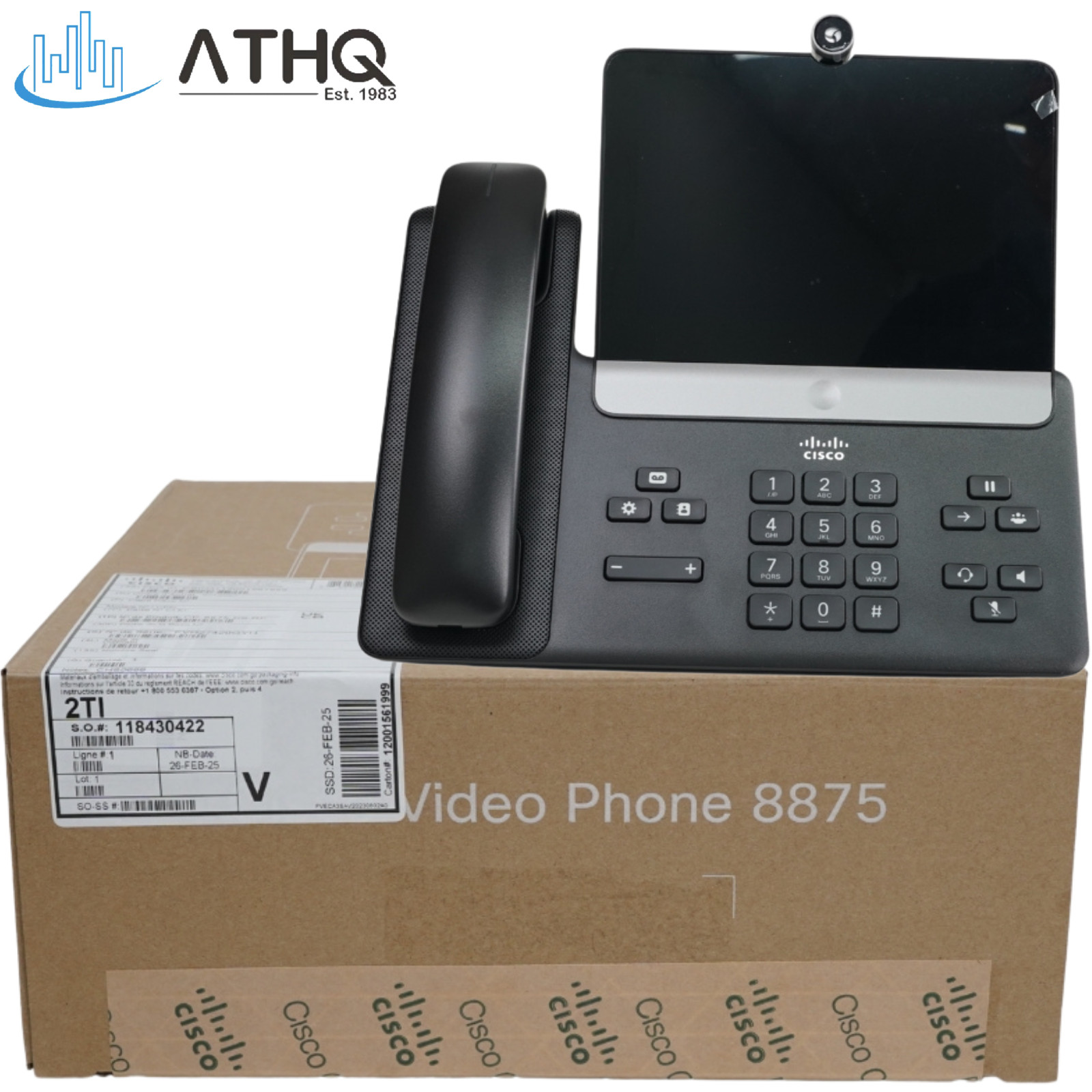 Cisco Refresh CP-8875-K9 Video Phone 8875 – HD IP Desk Phone Bluetooth Wi-Fi