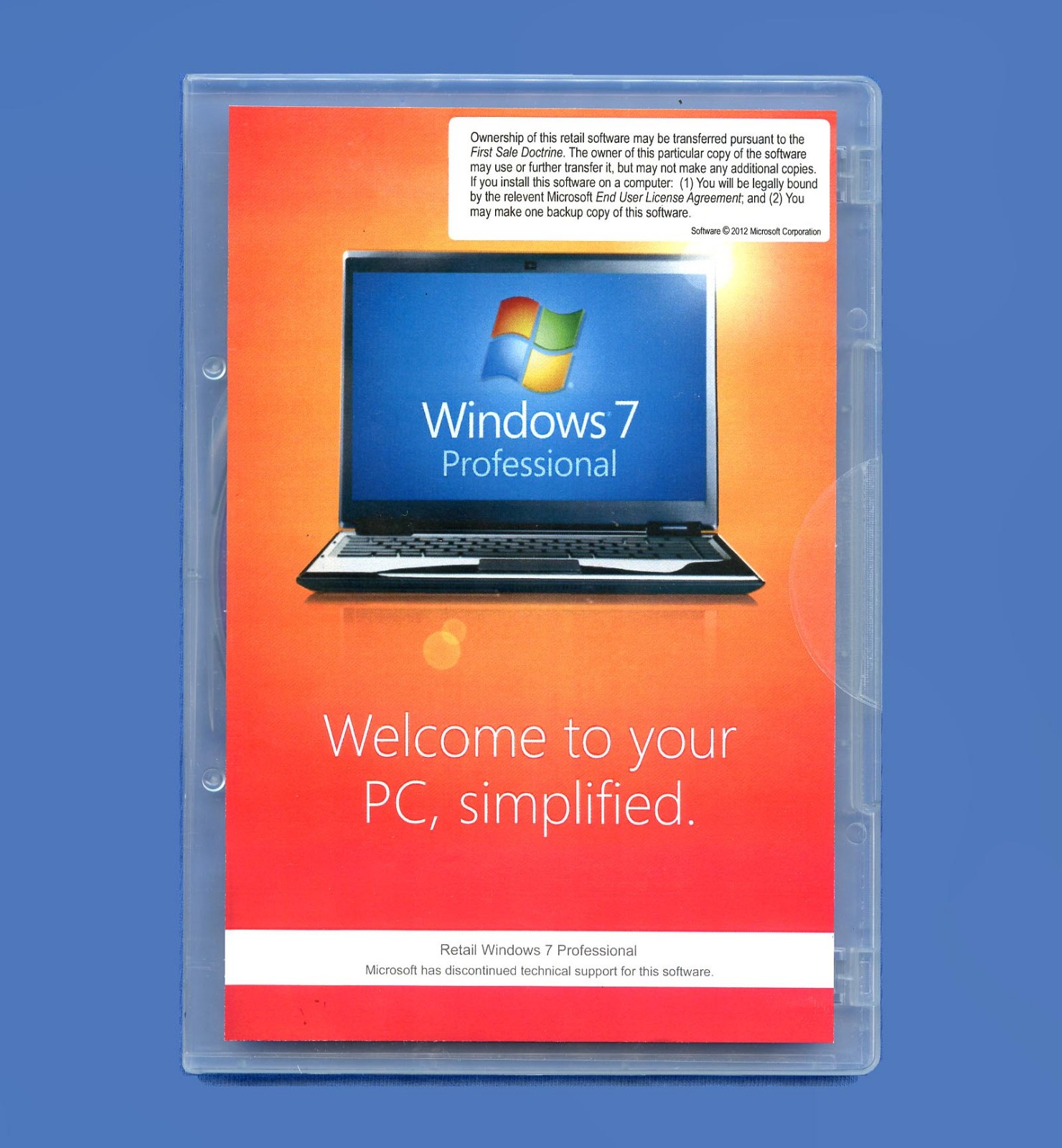 NEW Retail Windows 7 Professional 64 Bit & 32 Bit Full SP1 DVD, & Product Key