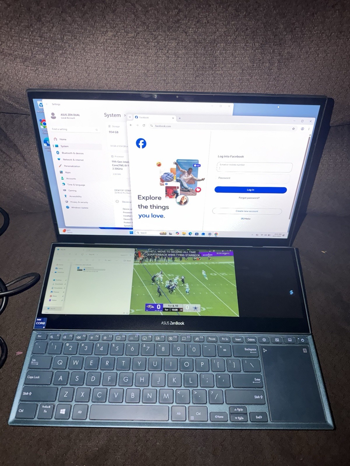 *TOUCHSCREEN ASUS ZENBOOK PRO DUO i9 RTX 3060 32GB/1TB Windows 11MS.OFFICE 2024*