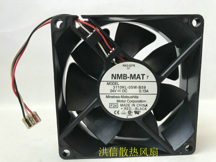 1pcs  NMB 3110KL-05W-B59 24V 0.15A 8025 inverter industrial computer cooling fan