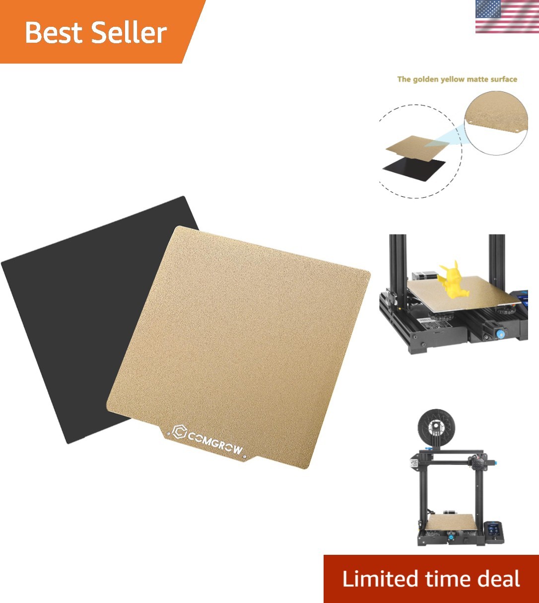 Versatile PEI Magnetic Sheet for ELEGOO & Creality Printers, 235x235mm