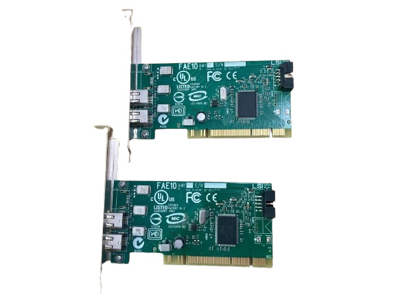LOT OF 2 Dell 0H924H Dual Port  PCI Firewire card LS2-FAE10 E252809 LU
