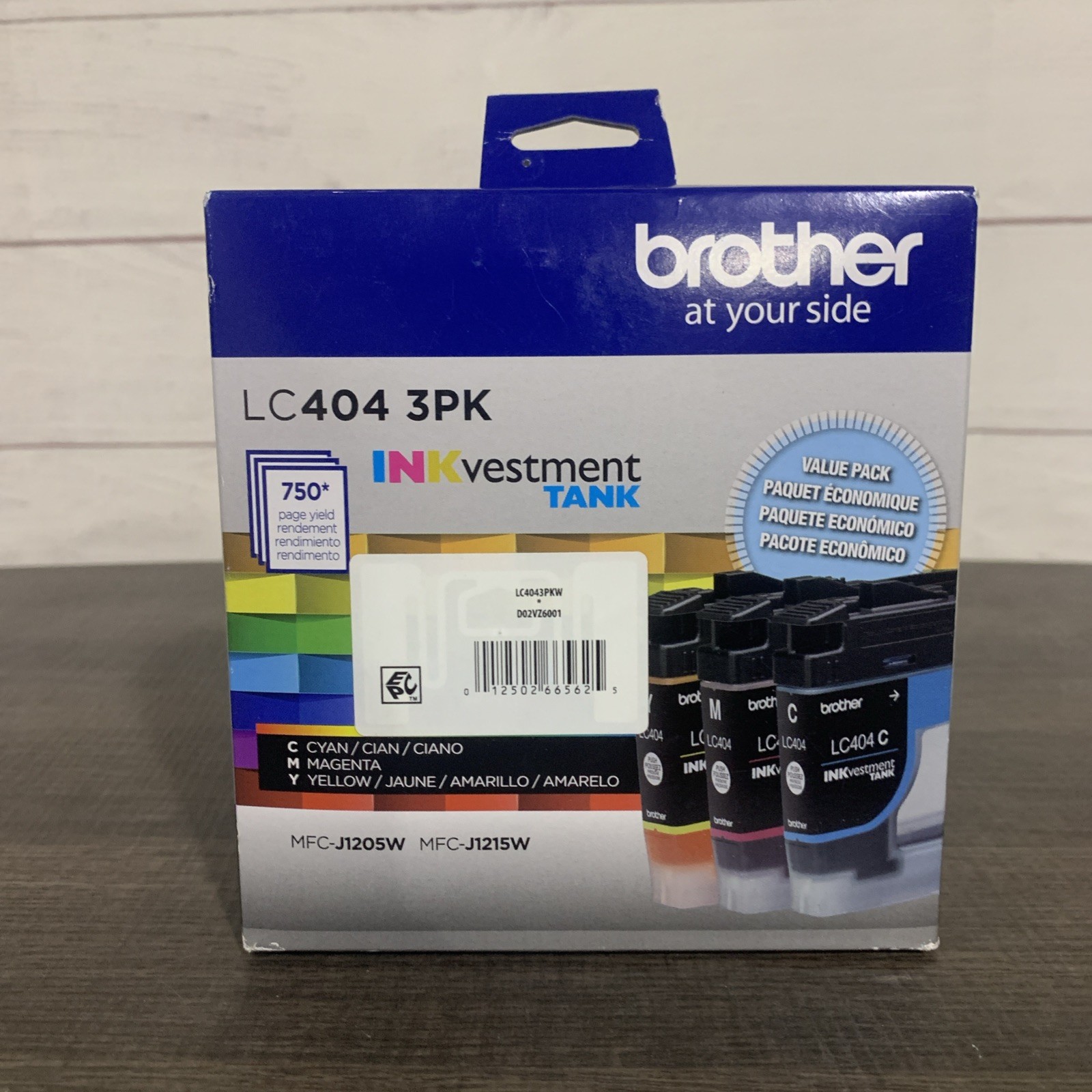 GENUINE OEM BROTHER LC404 3-Pack 750 Page High Yield Ink Cartridges EXP 4/2027
