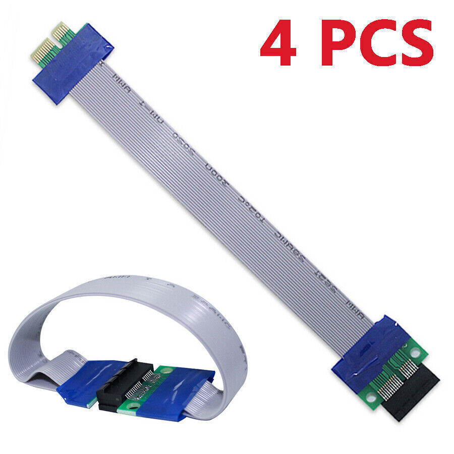 4 Pcs PCI-Express PCI-E 1x Riser Card Rxtender For Extend Flex Evacuation Cable