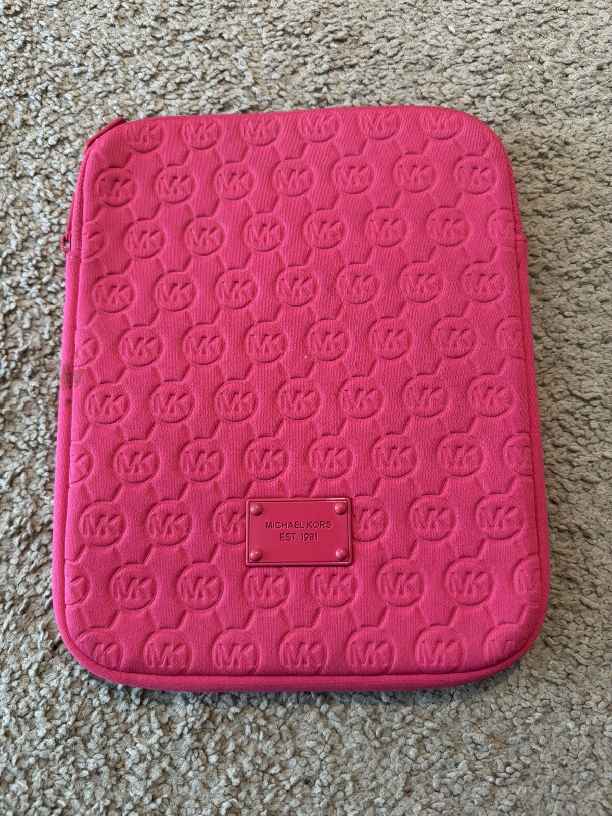 Michael Kors Ipad Case Padded Neoprene Hot Pink 