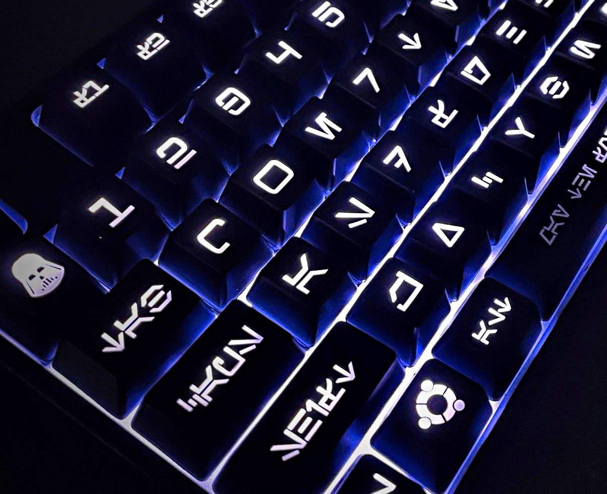 Star Wars Mechanical Illuminated Backlit Gaming Keyboard, Black, Custom Keycaps