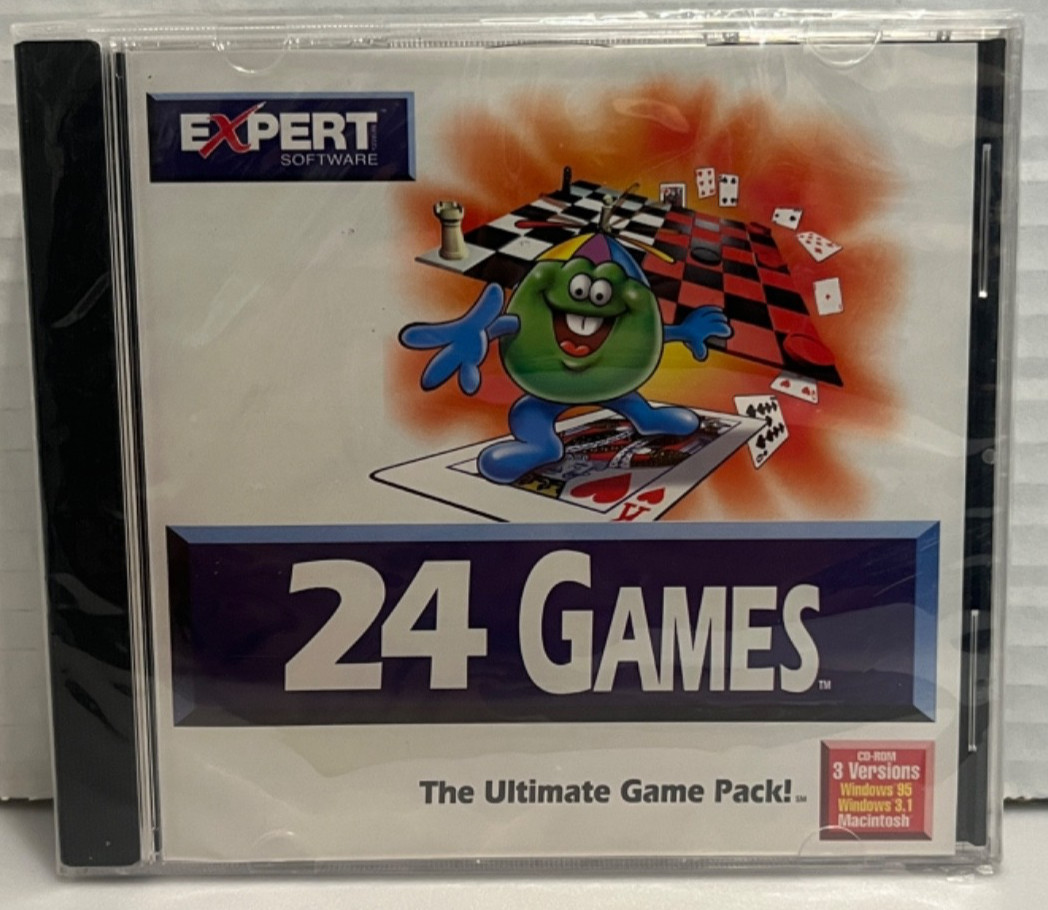 Expert Software 24 Games The Ultimate Game Pack PC Mac CD-ROM Windows 95