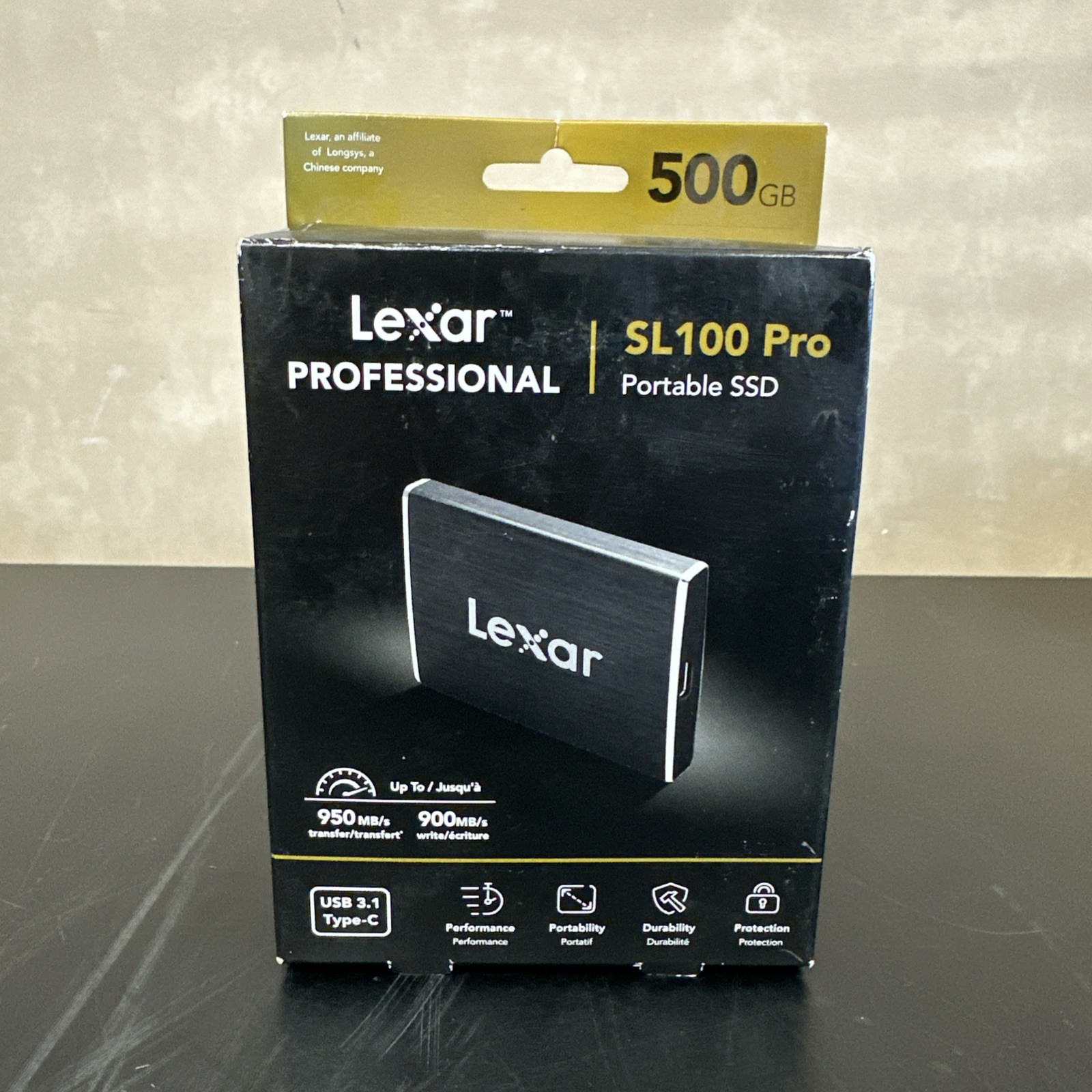 Lexar Professional SL100 Pro 500GB Portable SSD with USB-C Port LSL100P500RBNA