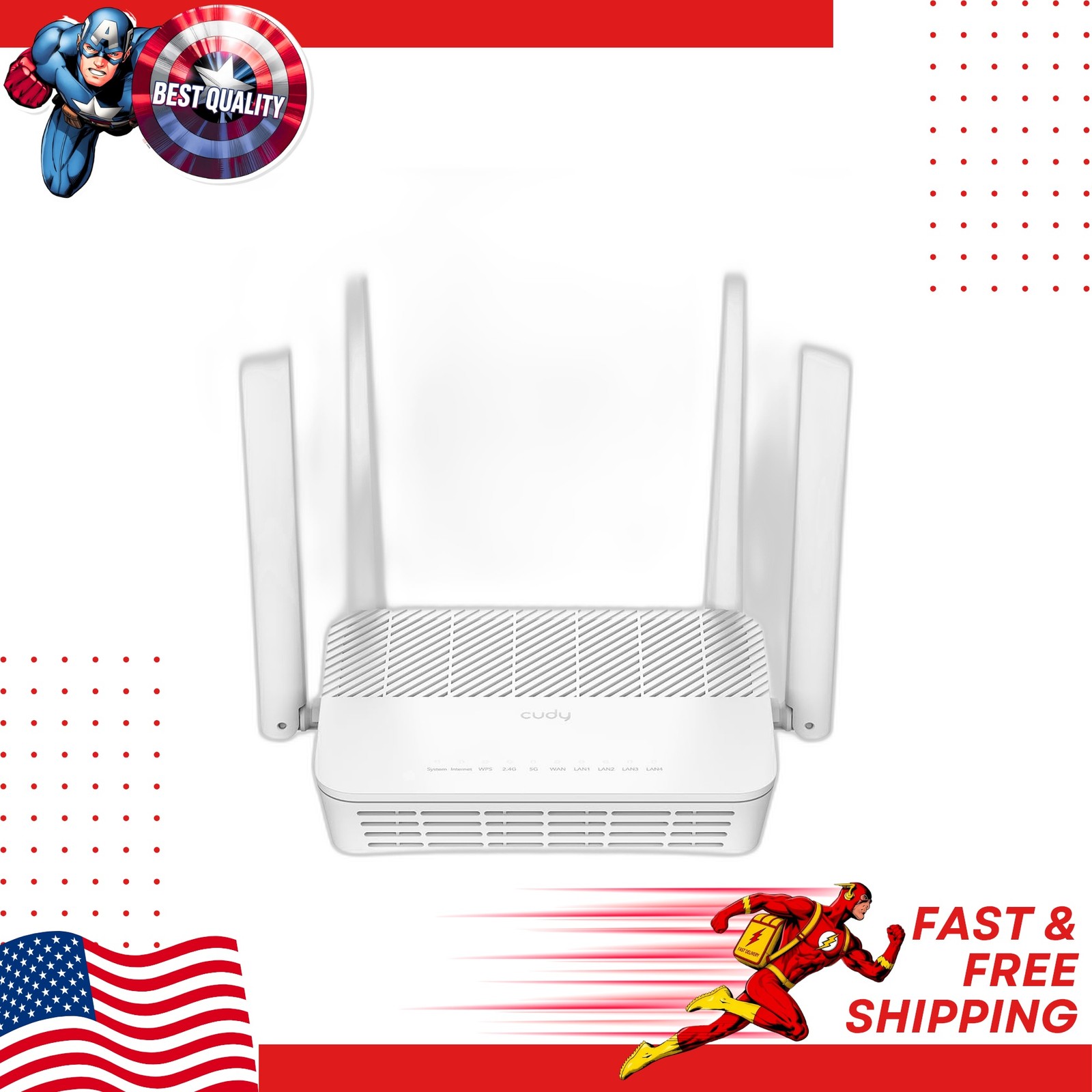 Cudy WR3000P AX3000 Wi-Fi 6 2.5G Mesh PoE Router 5-Port OpenWRT Gigabit