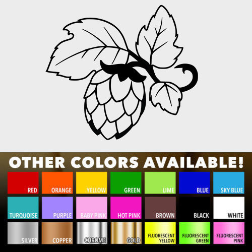 Hops Plant Flower Decal Sticker for Laptop Car window beer Decor wall room DIY