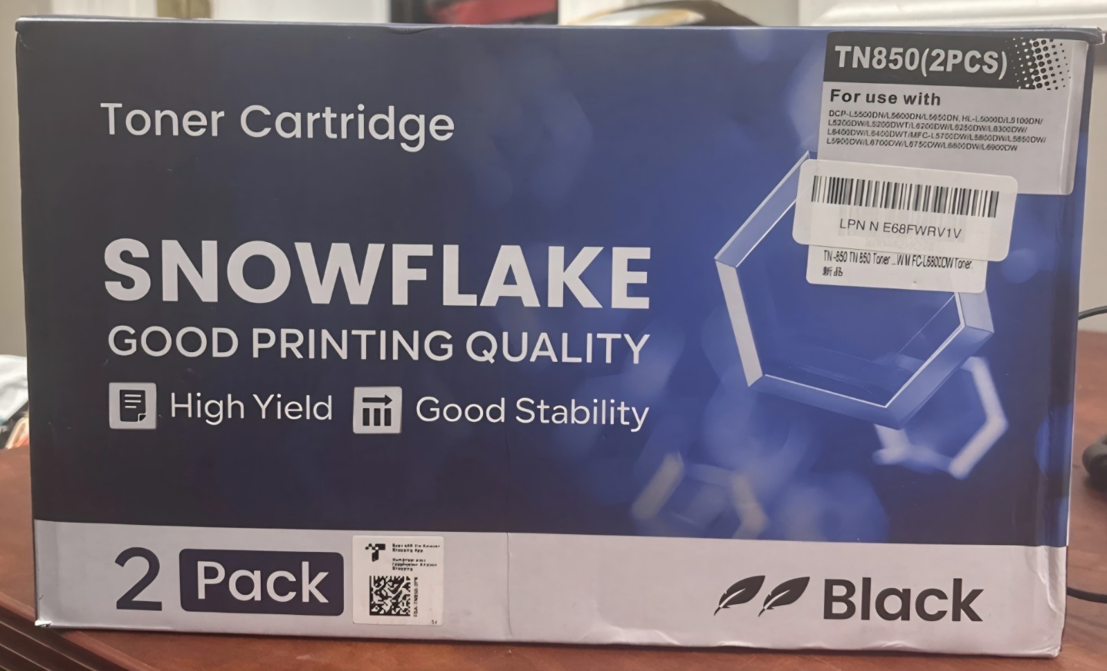 Snowflake High Yield High Compatibility Toner Cartridge - 2-Pack - Black - TN850