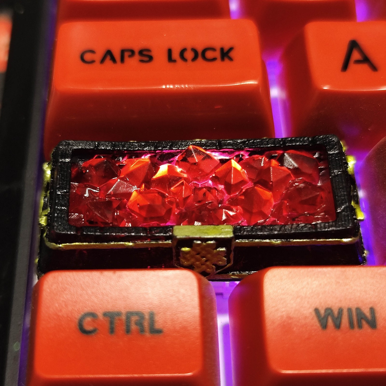 Mechanical Keyboard Flame Crystal Keycaps2.25u Enter Key Resin Coating