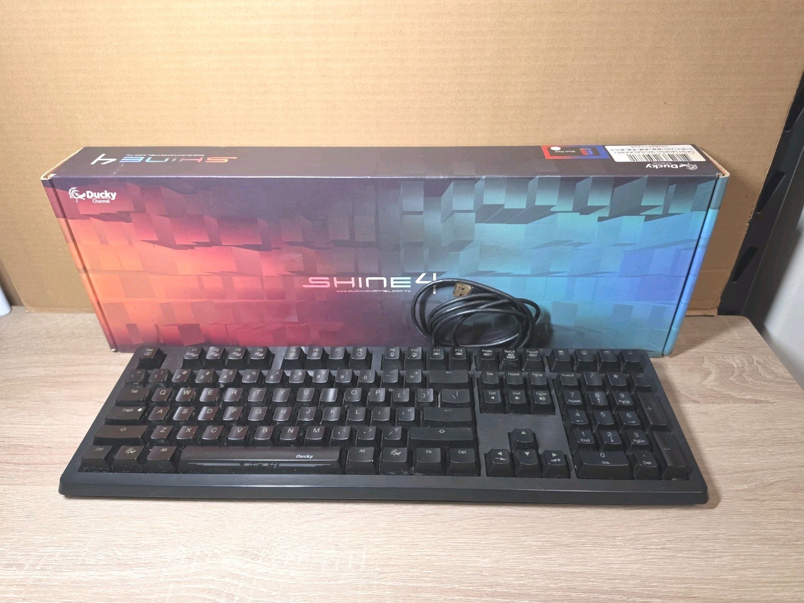 Ducky Shine4 Gaming Keyboard JP Wired Black (Used) Tested Working + Original Box