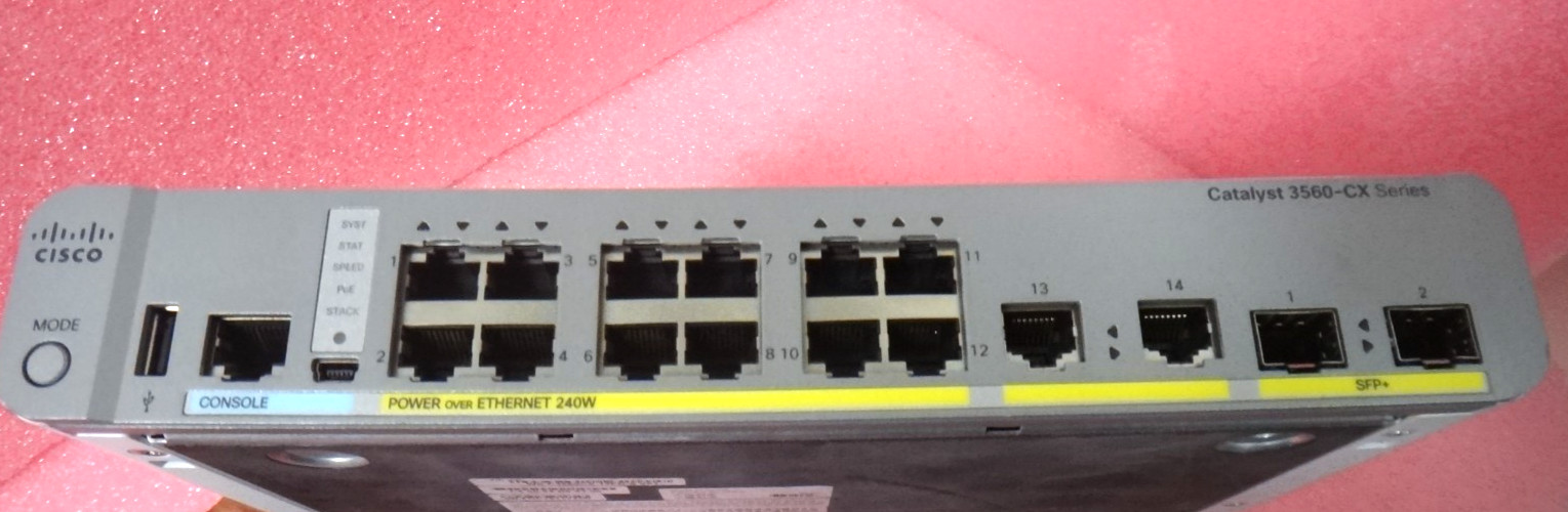 OEM Cisco Catalyst 3560-CX Series 12 Port Gigabit Switch WS-C3560CX-12PD-S V01