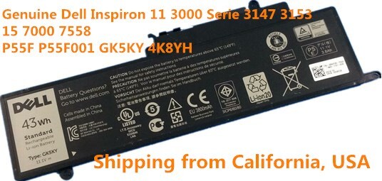 NEW Genuine 0GK5KY GK5KY Battery For Inspiron 11 3000 3147 3148 3152 15 7000