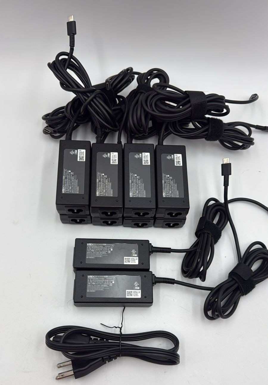 Lot of 10 Genuine Lite-On PA-1300-43 USB-C Type Charger 30W 15V 2A Slim Adapter