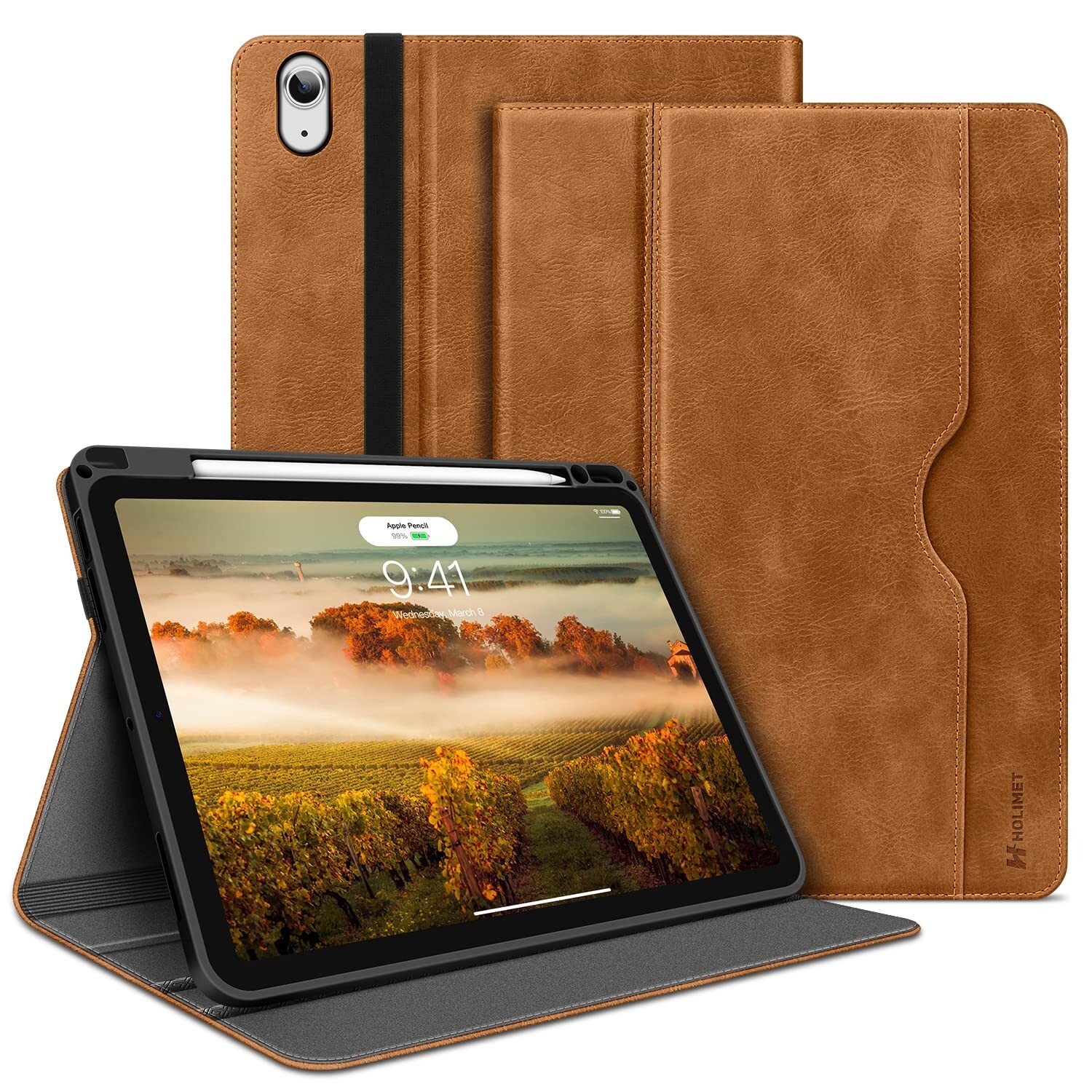 H HOLIMET Case for iPad Air 13 inch M3 2025 & M2 2024 with Pencil Holder Shoc...