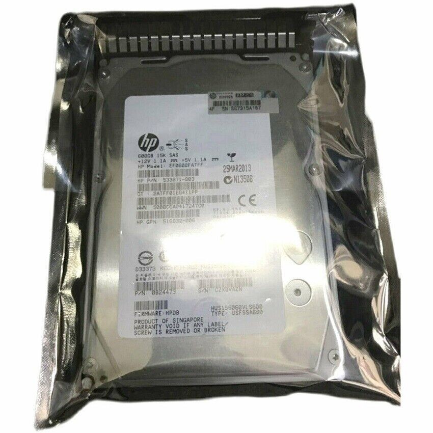 New HP 652620-B21 653952-001 600GB 15K SAS 3.5" DUAL PORT 6G ENT Hard Drive