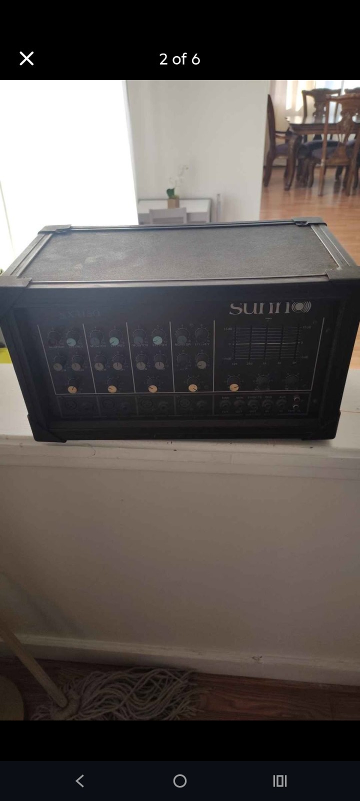 Vintage Sunn SX4150 Powered Mixer Amp 4-Channel PA System with EQ – Tested Works