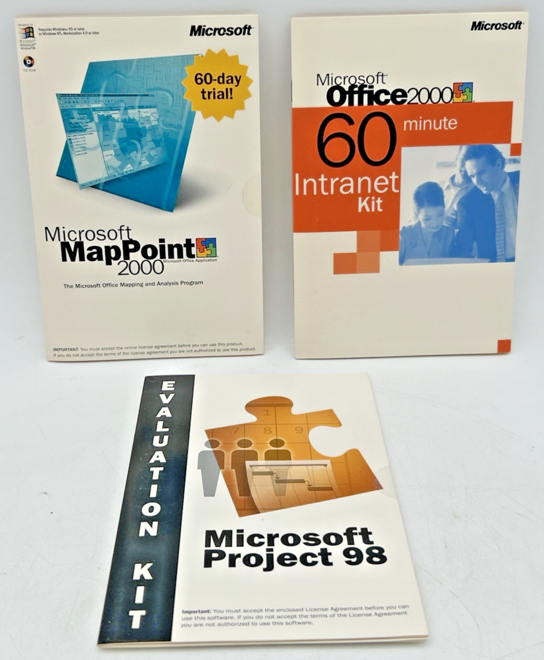 (3) MICROSOFT- PROJECT 98 EVALUATION, OFFICE 2000 INTRANET, MAPPOINT  2000 TRIAL