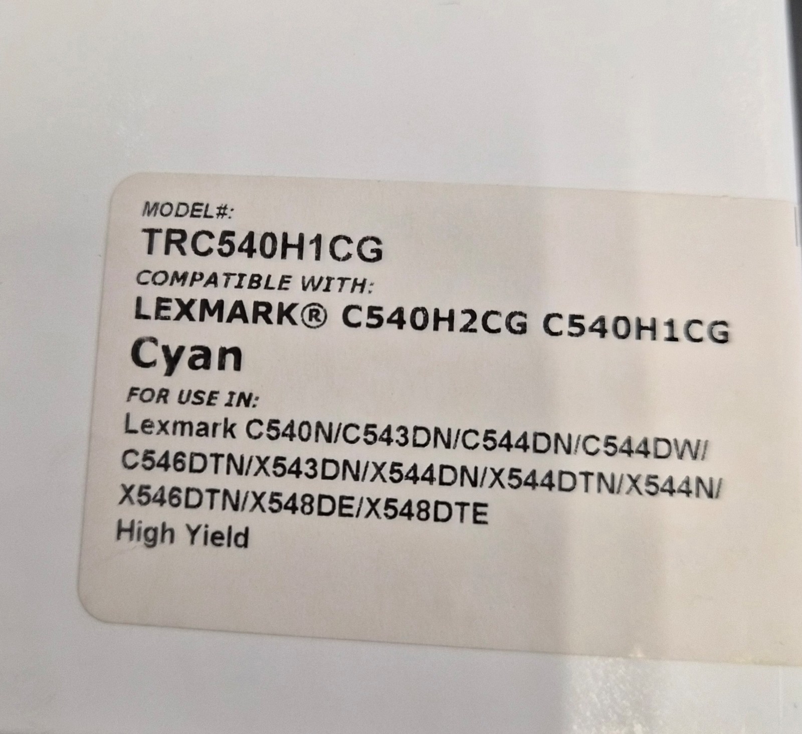 NEW Full Box of  Staples Cyan High Yield Toner Cartridge Replacement for Lexmark