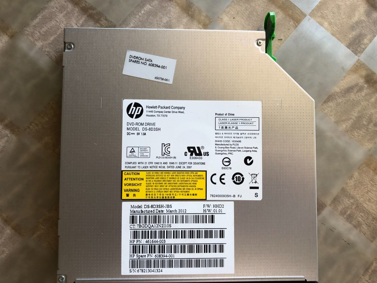 HP ProDesk 600 800 G1 EliteDesk 800 DVD SATA 461644-003 657958-001