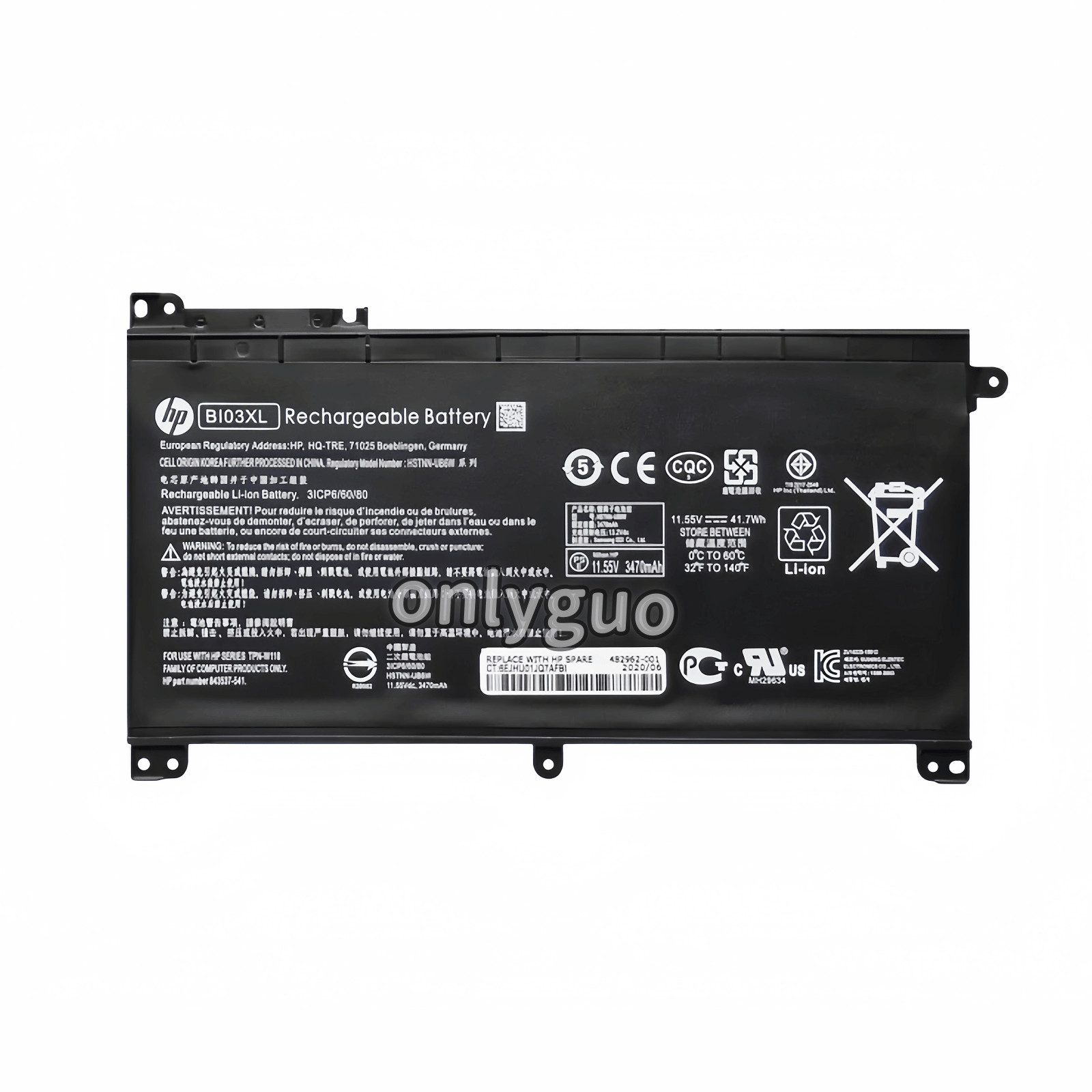 Genuine BI03XL ON03XL Battery For HP Pavilion X360 13-U 844203-850 844203-855 US