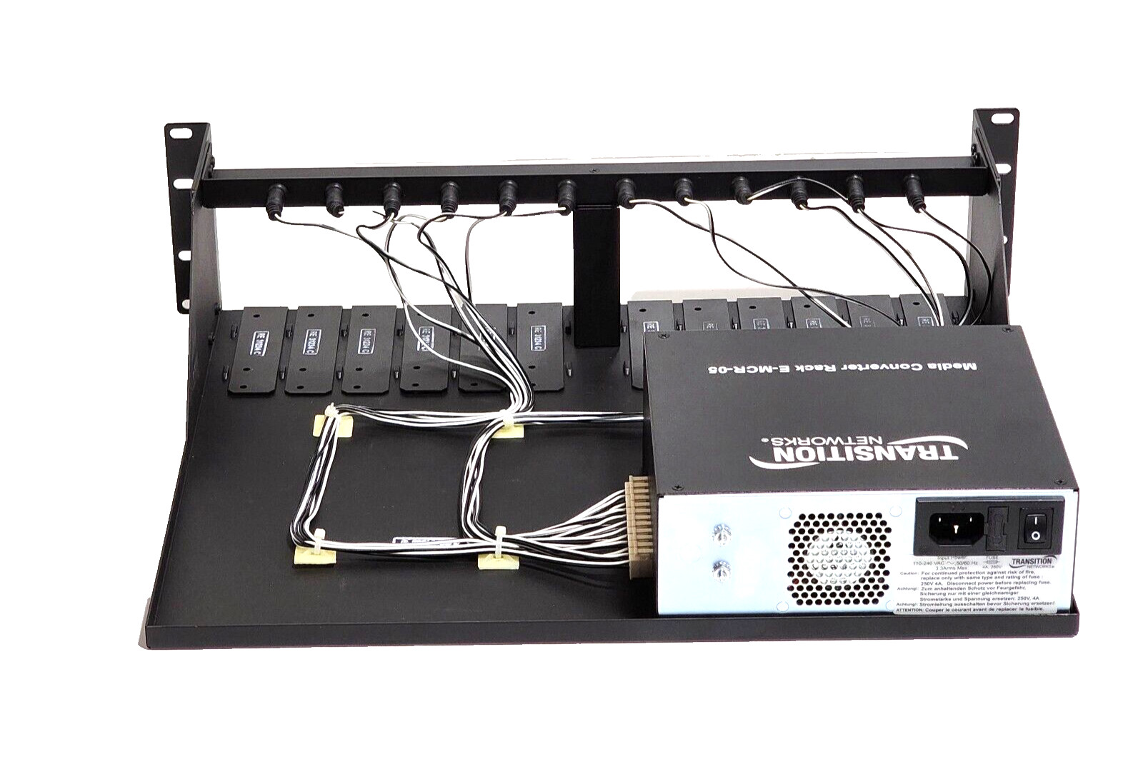 TRANSITION NETWORKS E-MCR-05 12-SLOT MEDIA CONVERTER RACK ,NEW OPEN BOX.